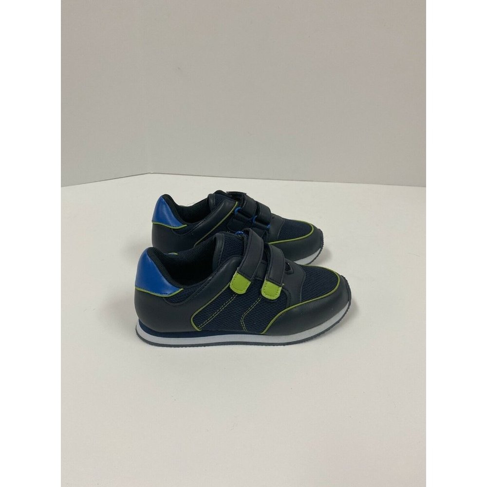 Enzo Angiolini Unisex Ellis Sneaker Shoes with Adj Strap Navy Blue 12 Kids NEW
